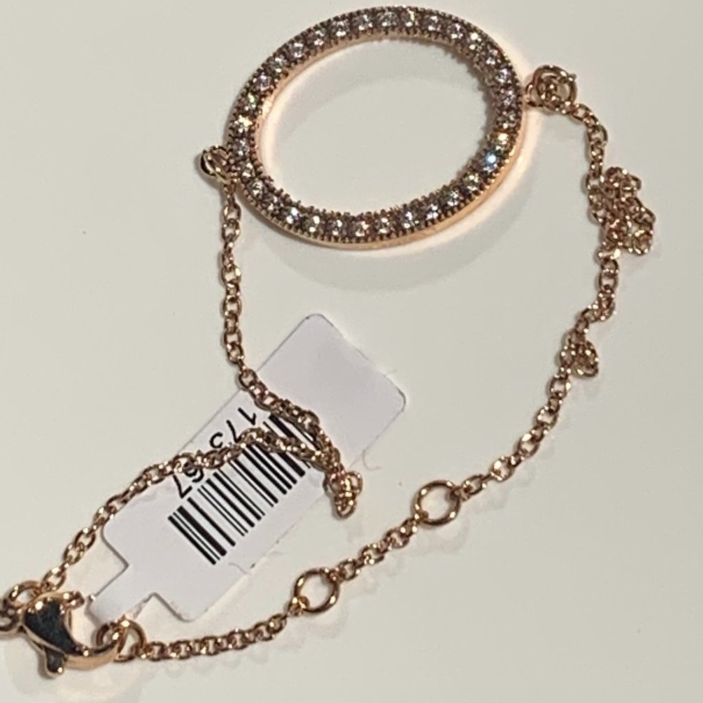 Qudo Jewelry Rose Gold Plated Crystal Bracelet